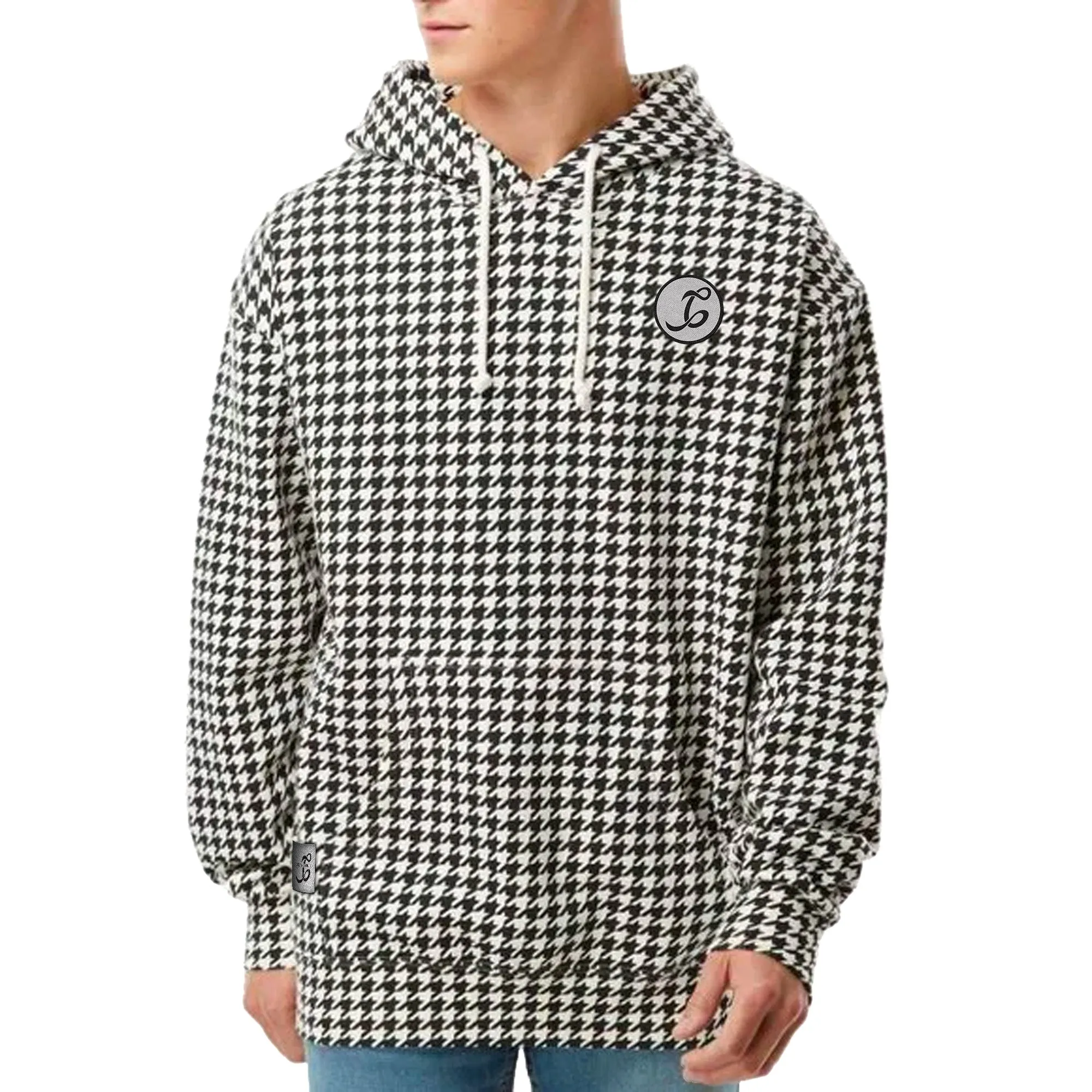 Houndstooth Pullover Hoodie – Signature Series Embroidered