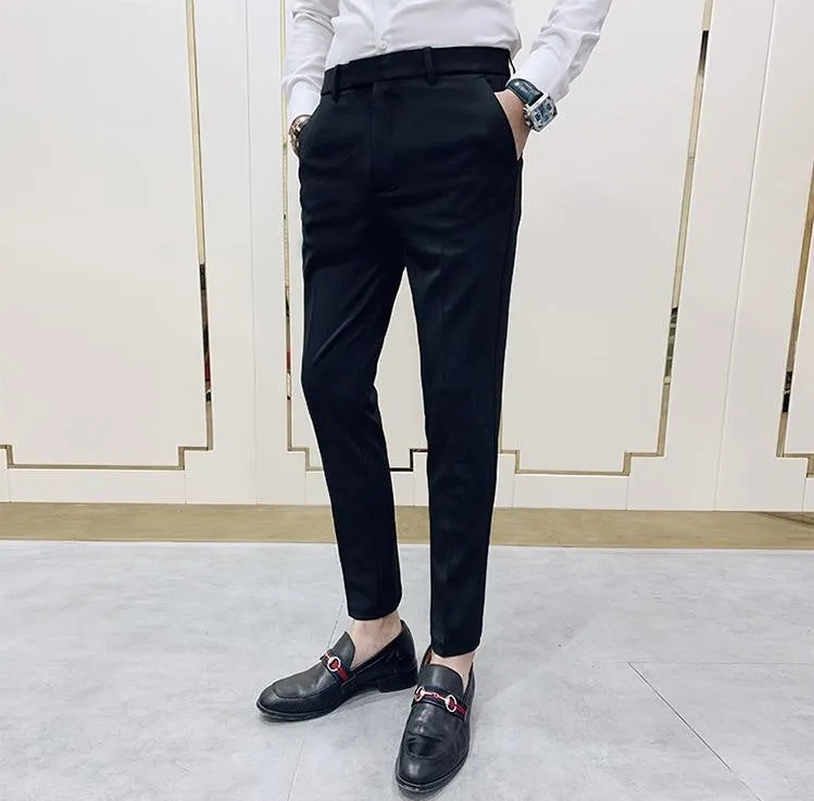 Italian Vega Royal Black Trouser Slim Fit