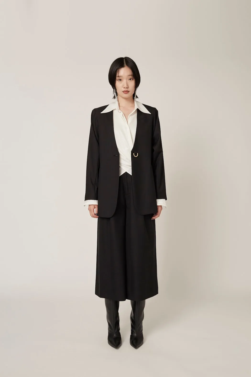 Ivy wool culottes (Black)