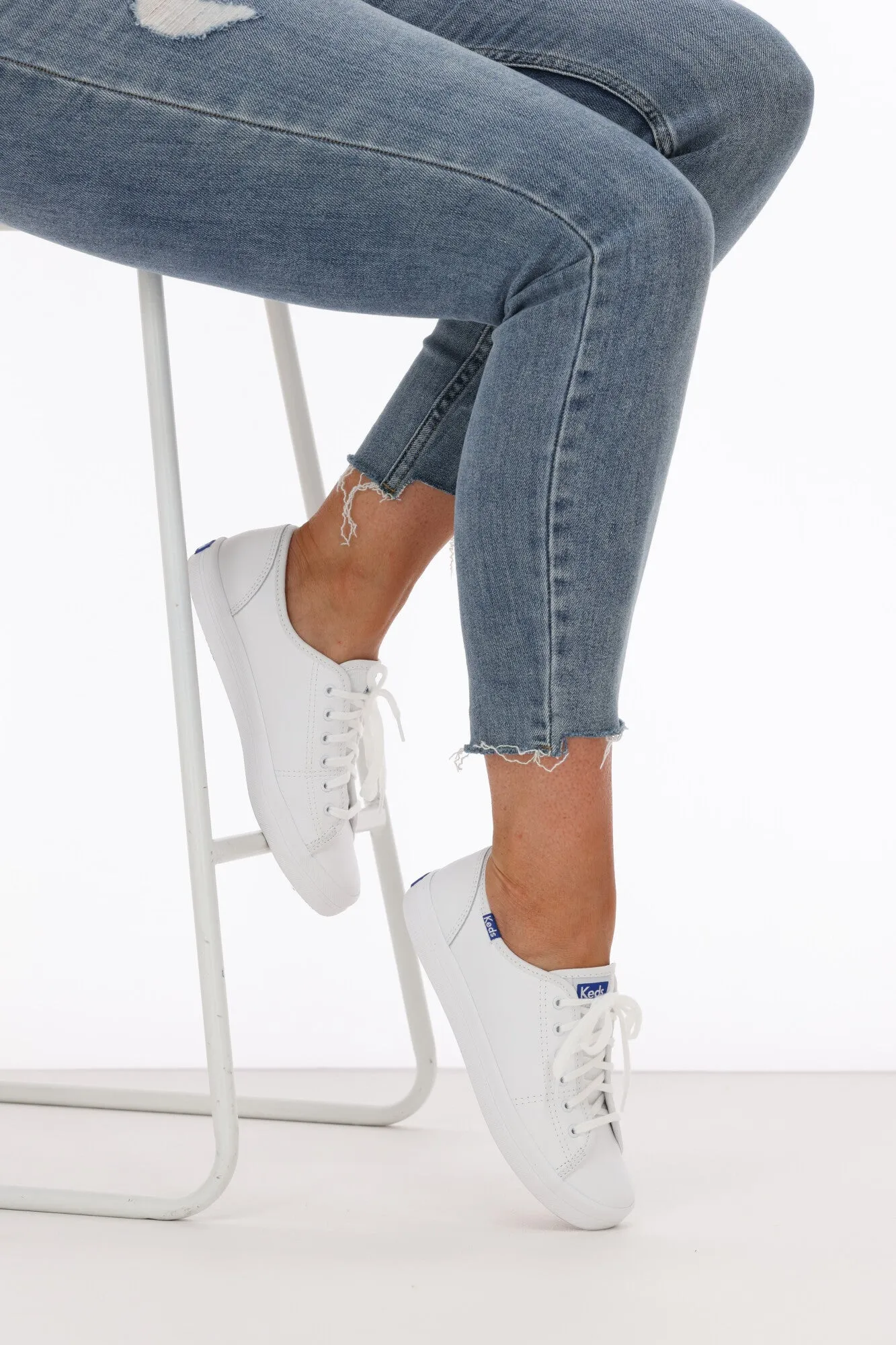 Keds Kickstart Retro Court Leather Sneaker White