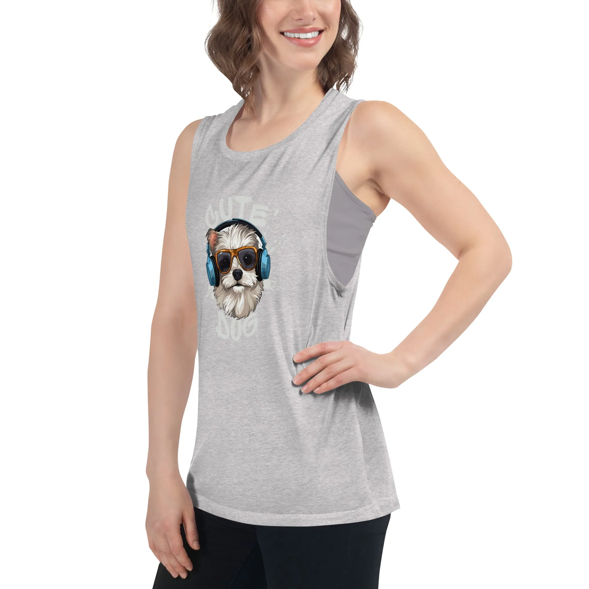 LadiesÃ¢â‚¬â„¢ Muscle Tank - Dog Print