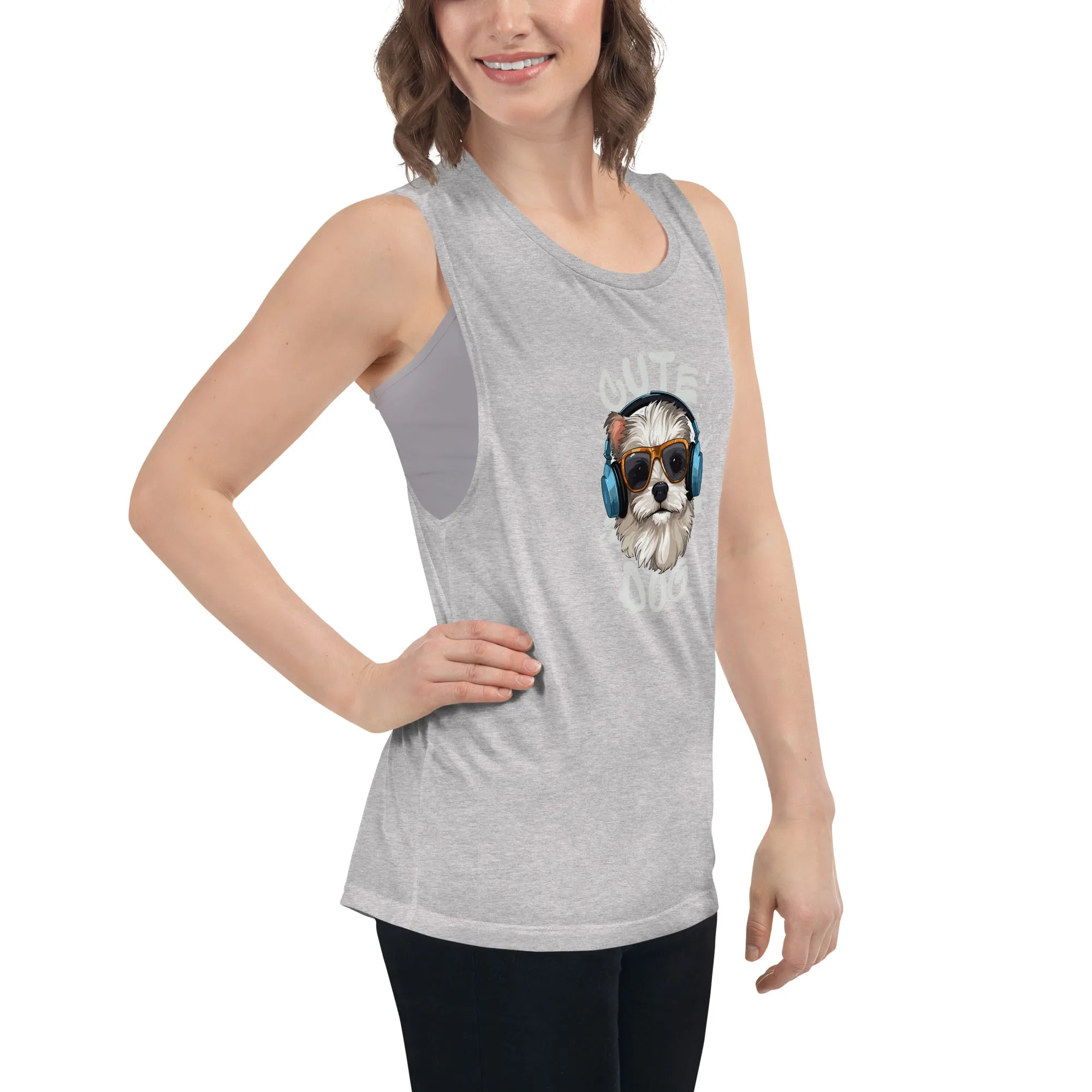 LadiesÃ¢â‚¬â„¢ Muscle Tank - Dog Print