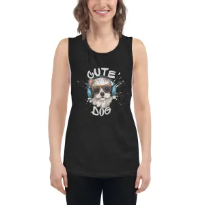 LadiesÃ¢â‚¬â„¢ Muscle Tank - Dog Print