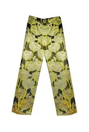 Le Culottes Full Length - Chartreuse and Black Brocade