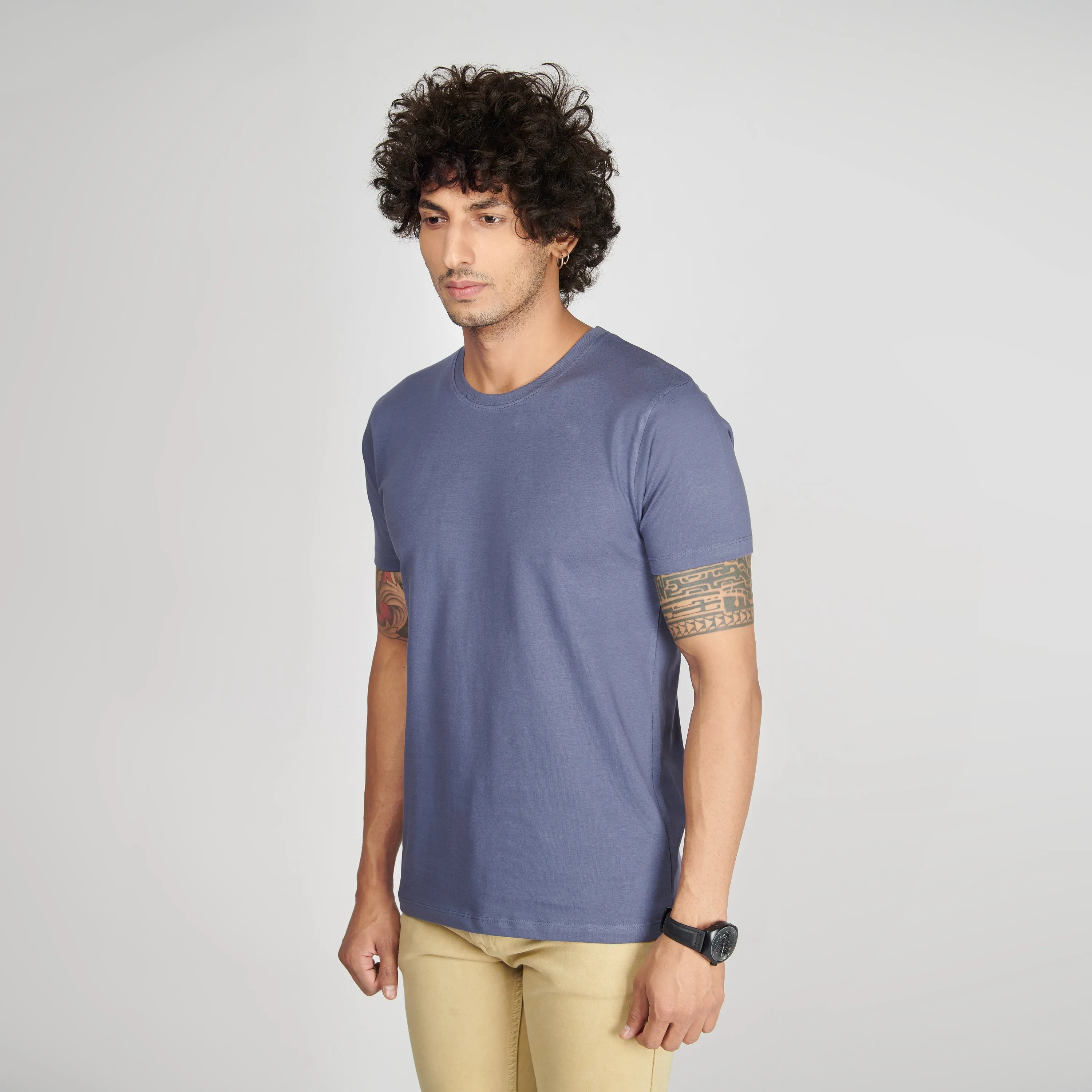 Light Slate Half Sleeve T-Shirt