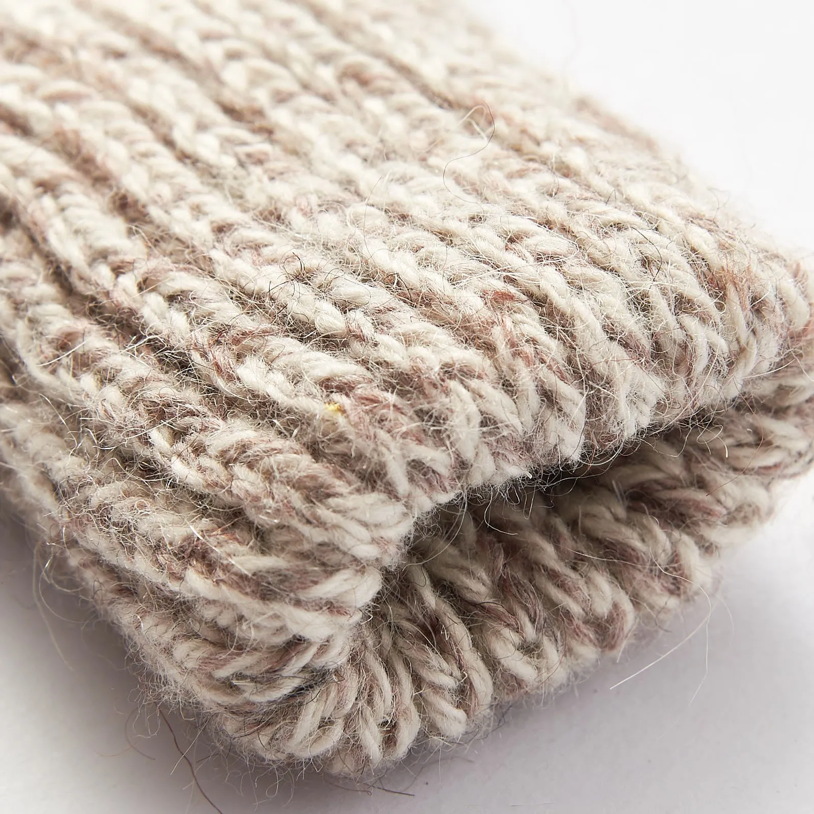 Men's Ragg Wool Fingerless Glove - Oatmeal