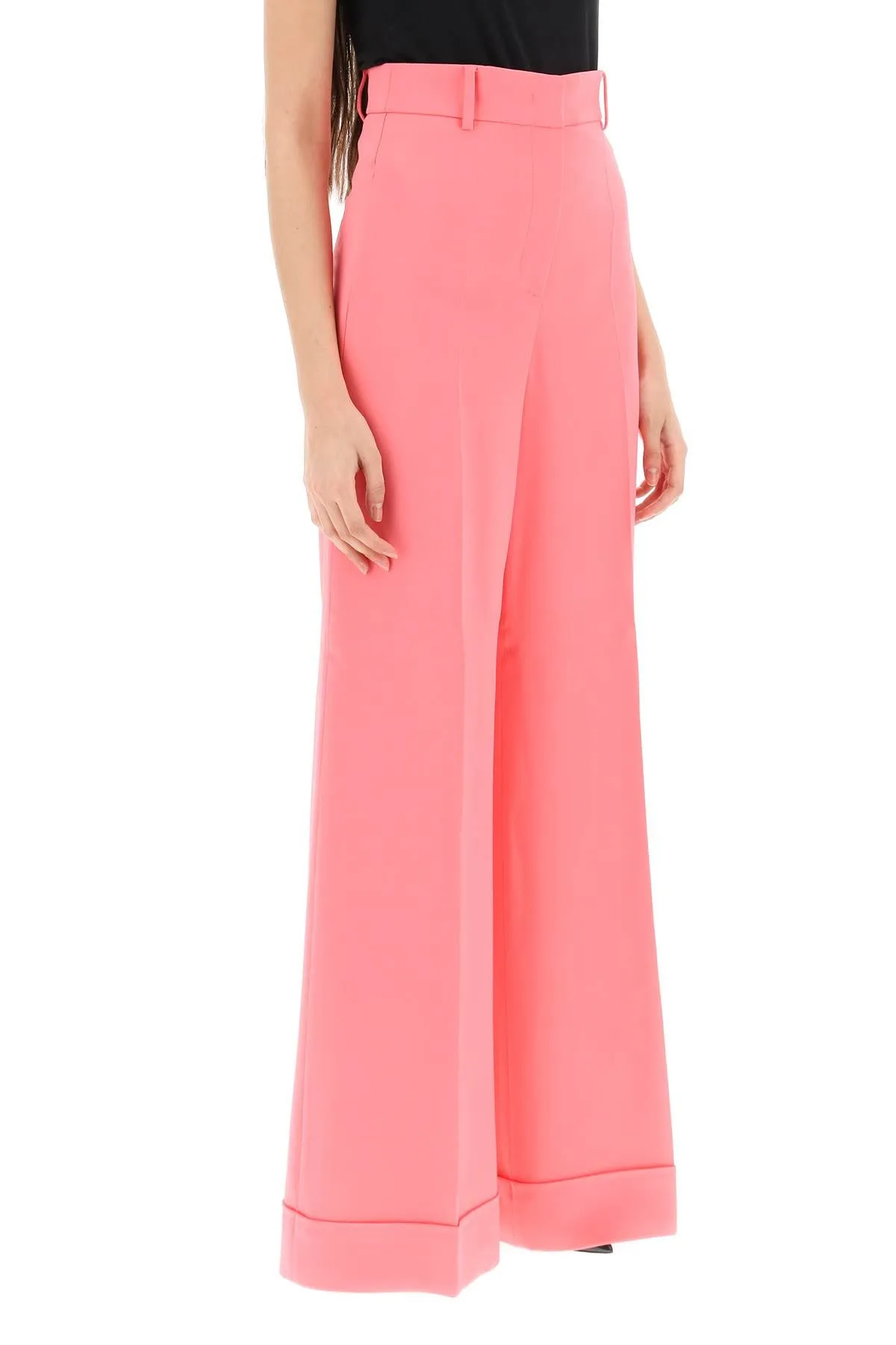 Moschino cuffed palazzo trousers in cady