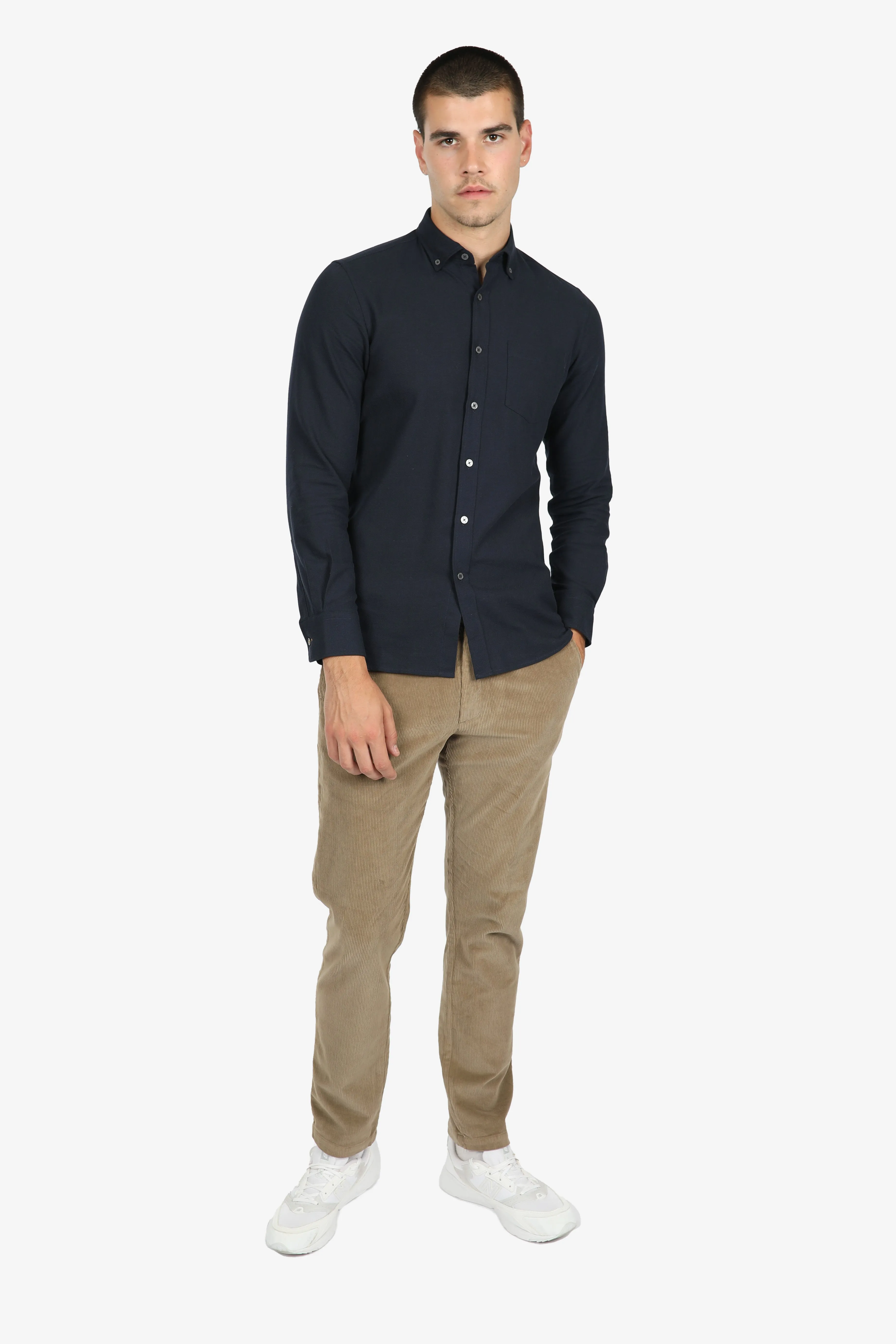 Navy Cotton Diamond Marle Shirt