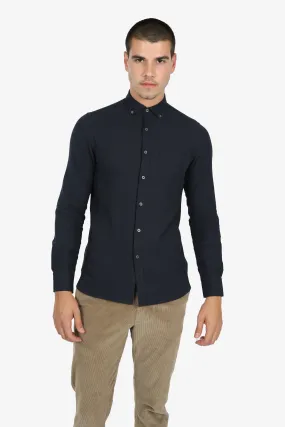 Navy Cotton Diamond Marle Shirt