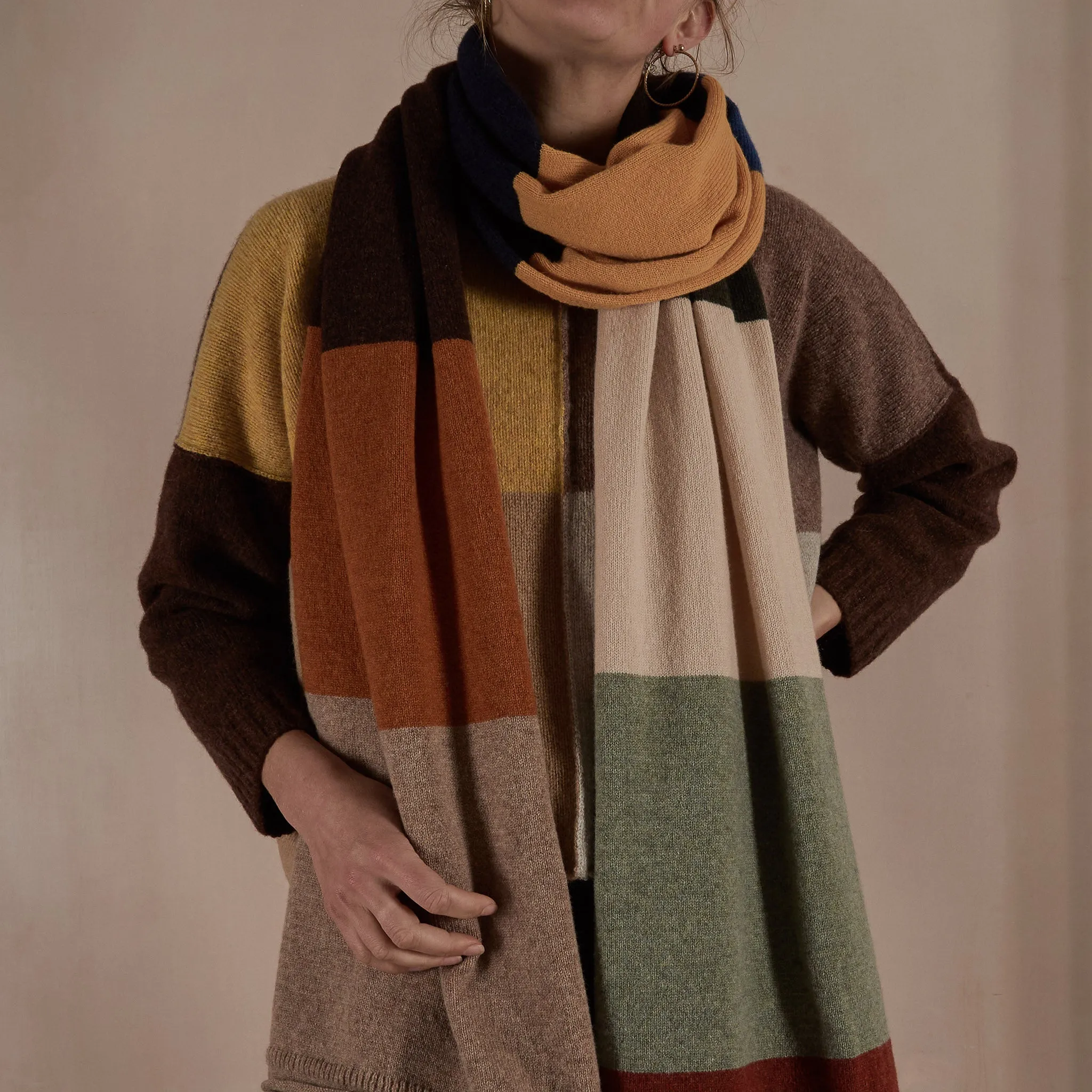 Oversized Scarf | Multi Stripe