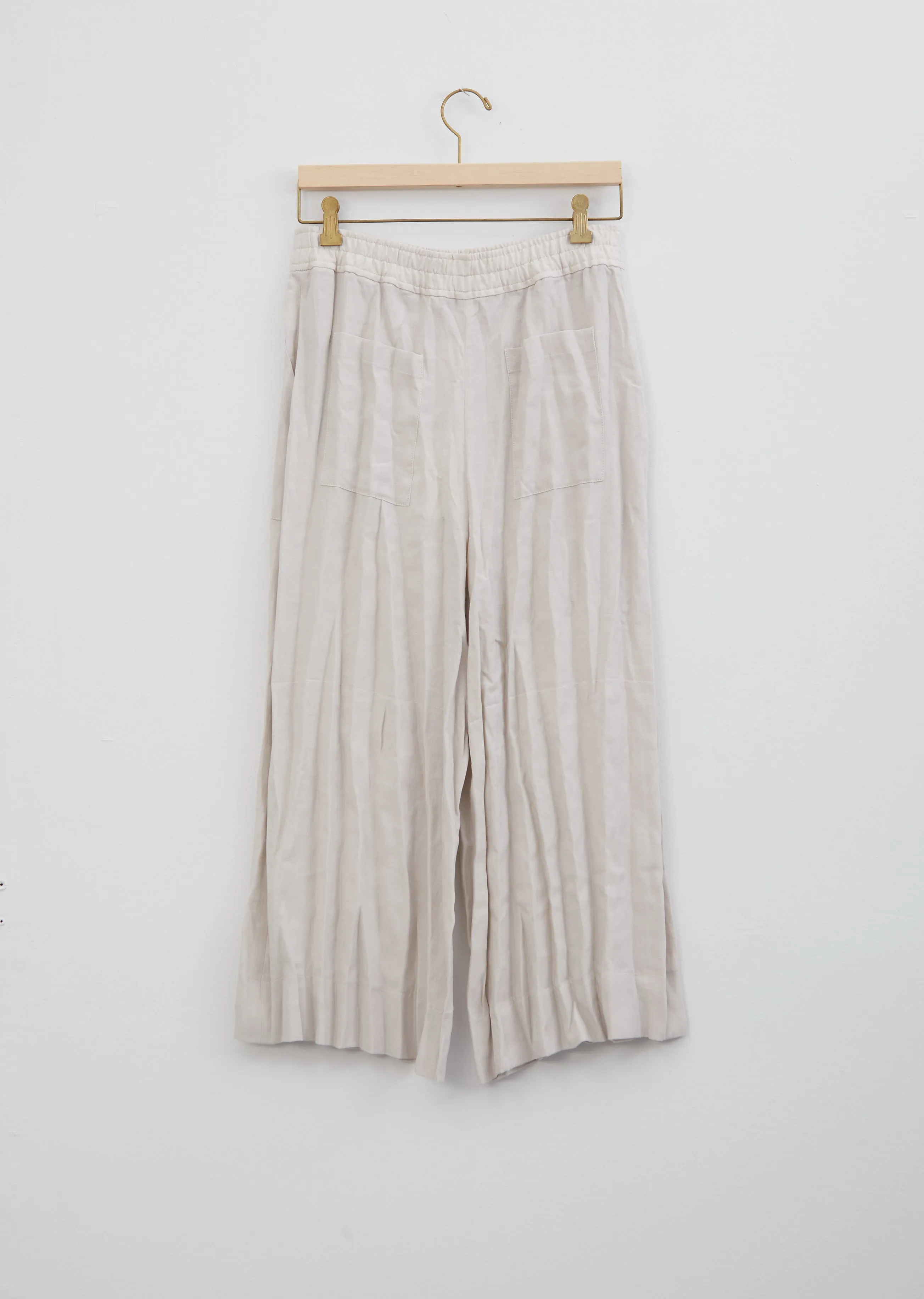 Parisa Creased Linen Culotte Trousers