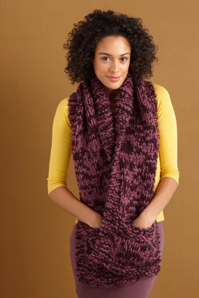 Pocketed October Scarf Pattern (Knit)