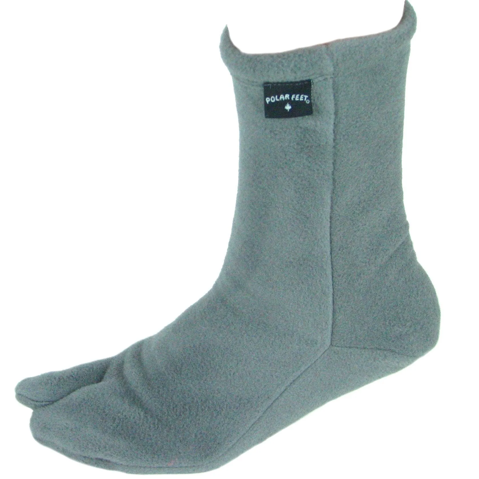 Polar Feet Fleece Tabi Socks - Soft Grey