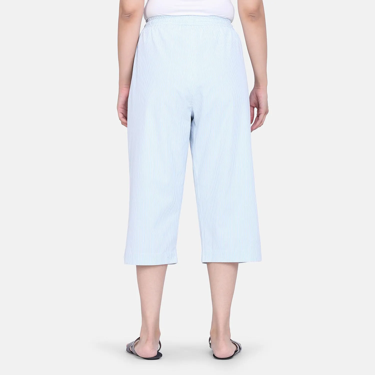 PowerSutra Sky Blue Cotton Ladies Culottes