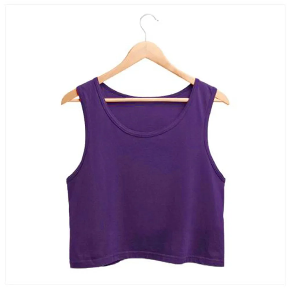 Purple Crop Tank Top