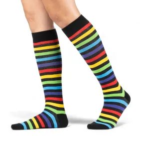 Radiant Rainbow Stripes Unisex Knee Socks