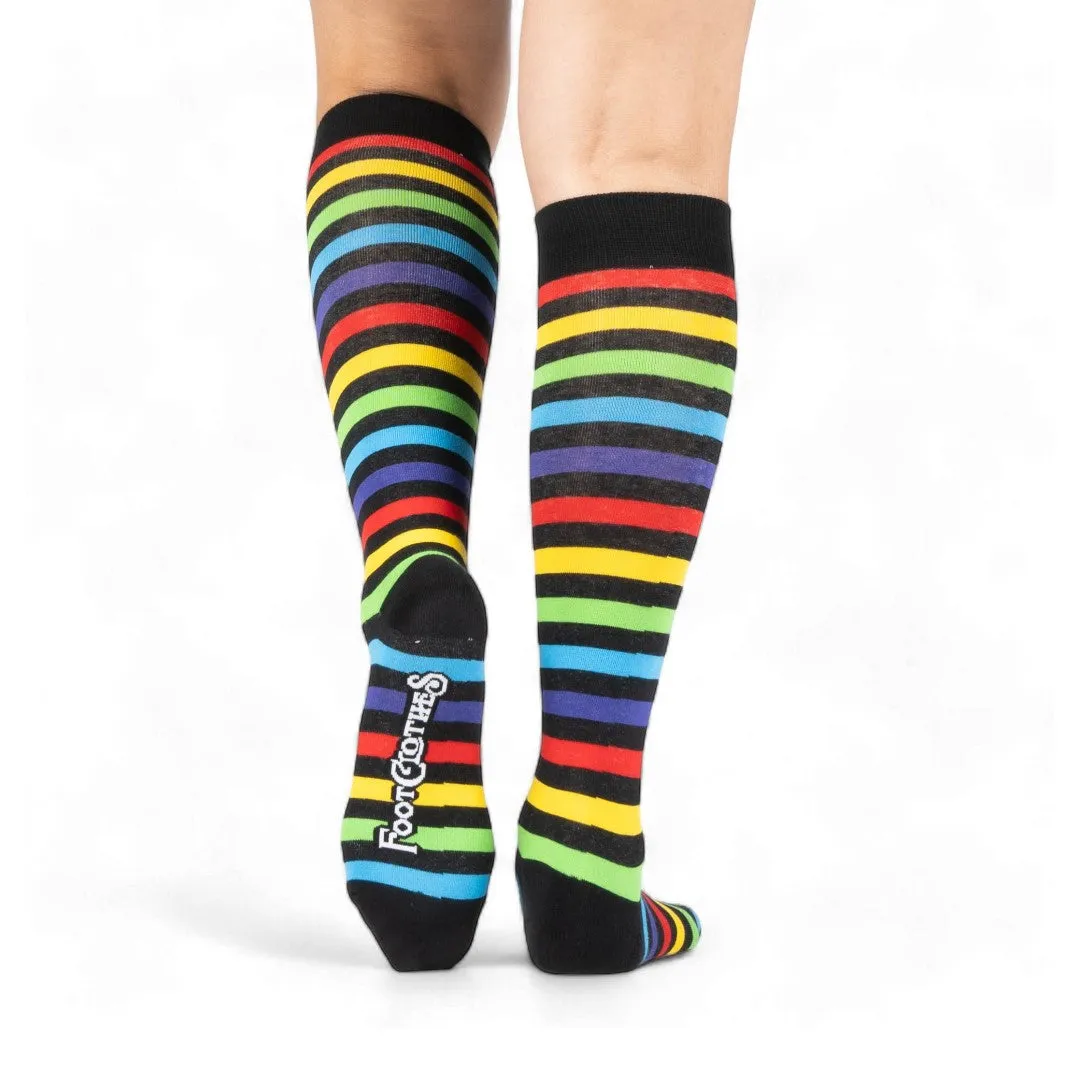 Radiant Rainbow Stripes Unisex Knee Socks