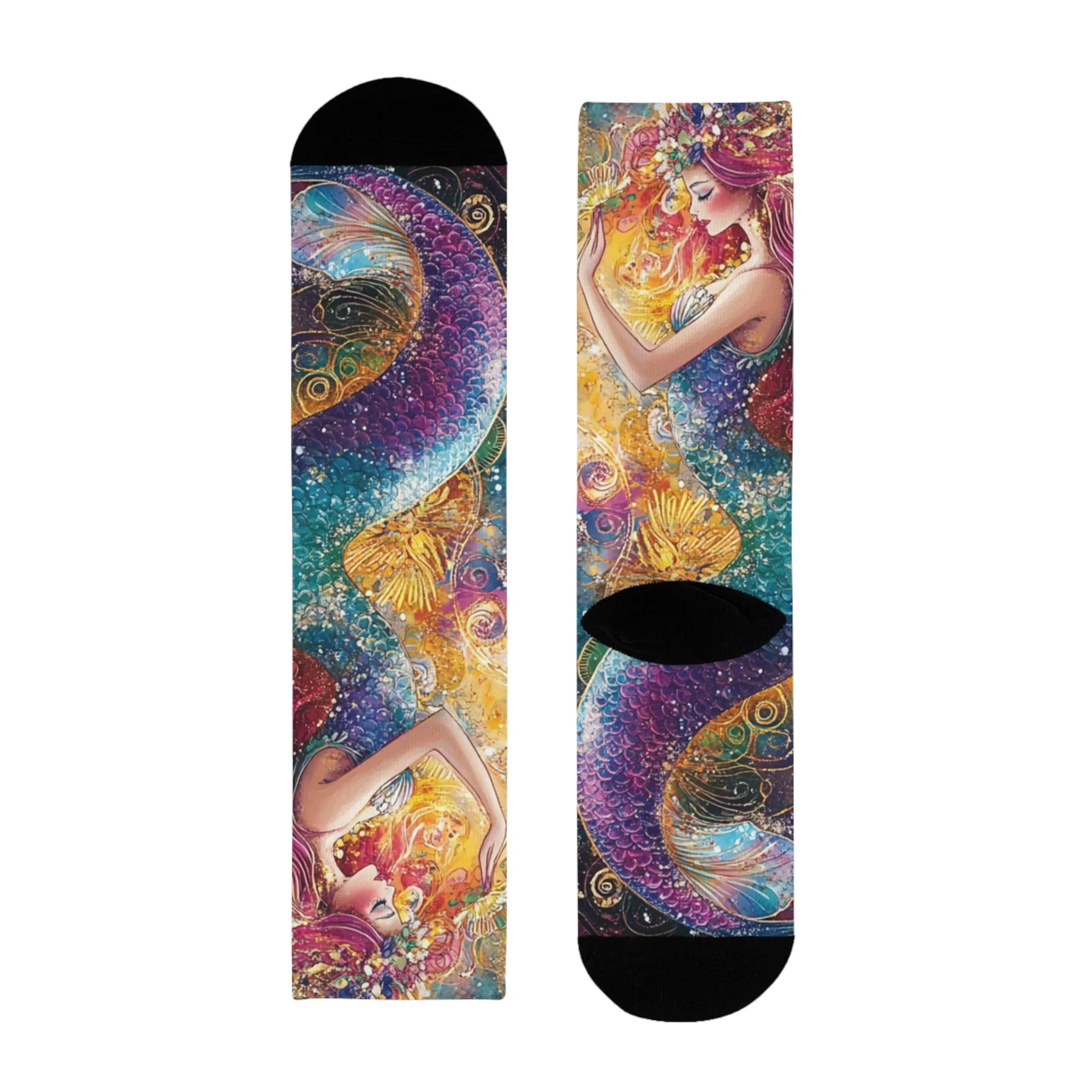 Rainbow Mermaid Dreams: Vibrant Fantasy Socks