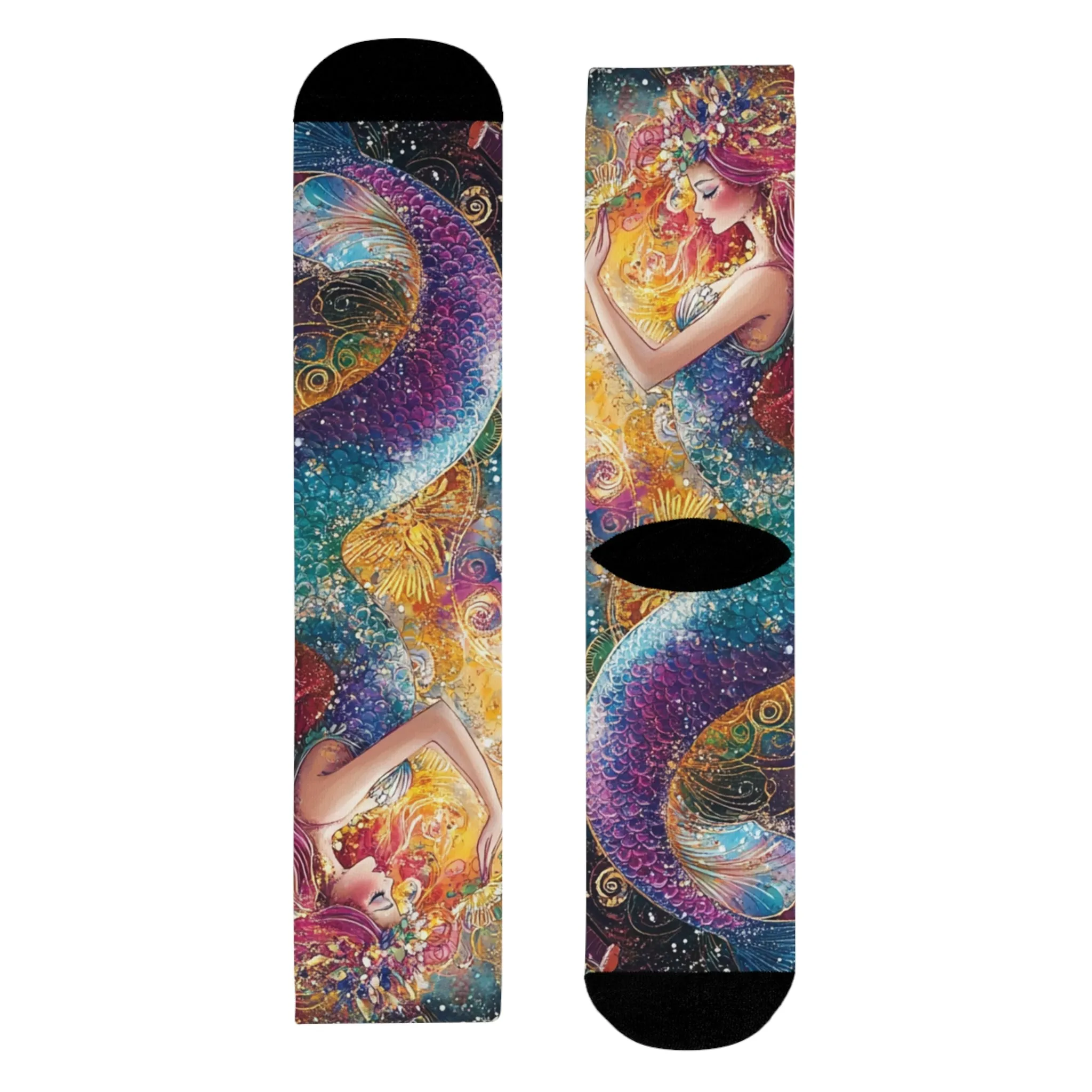 Rainbow Mermaid Dreams: Vibrant Fantasy Socks