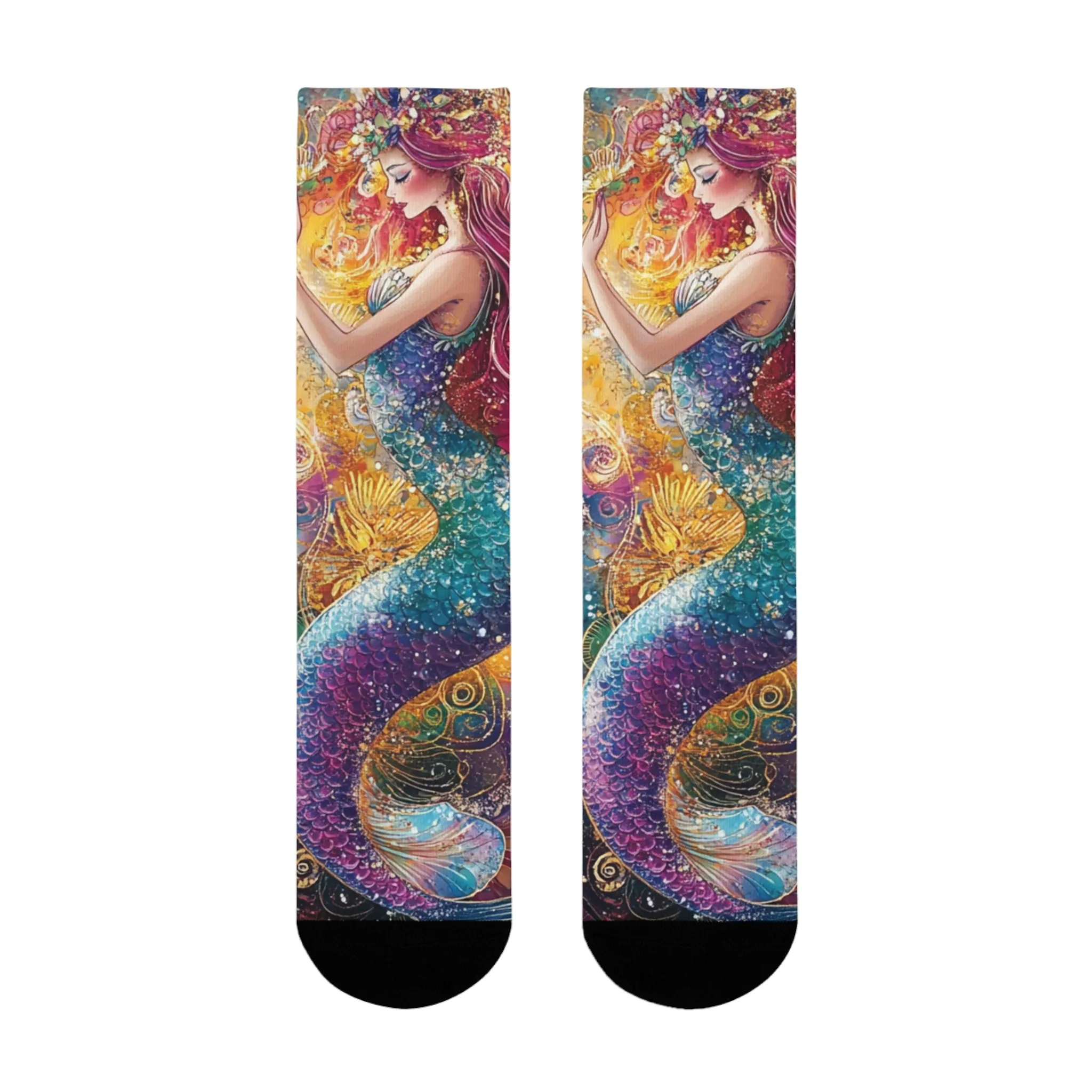 Rainbow Mermaid Dreams: Vibrant Fantasy Socks