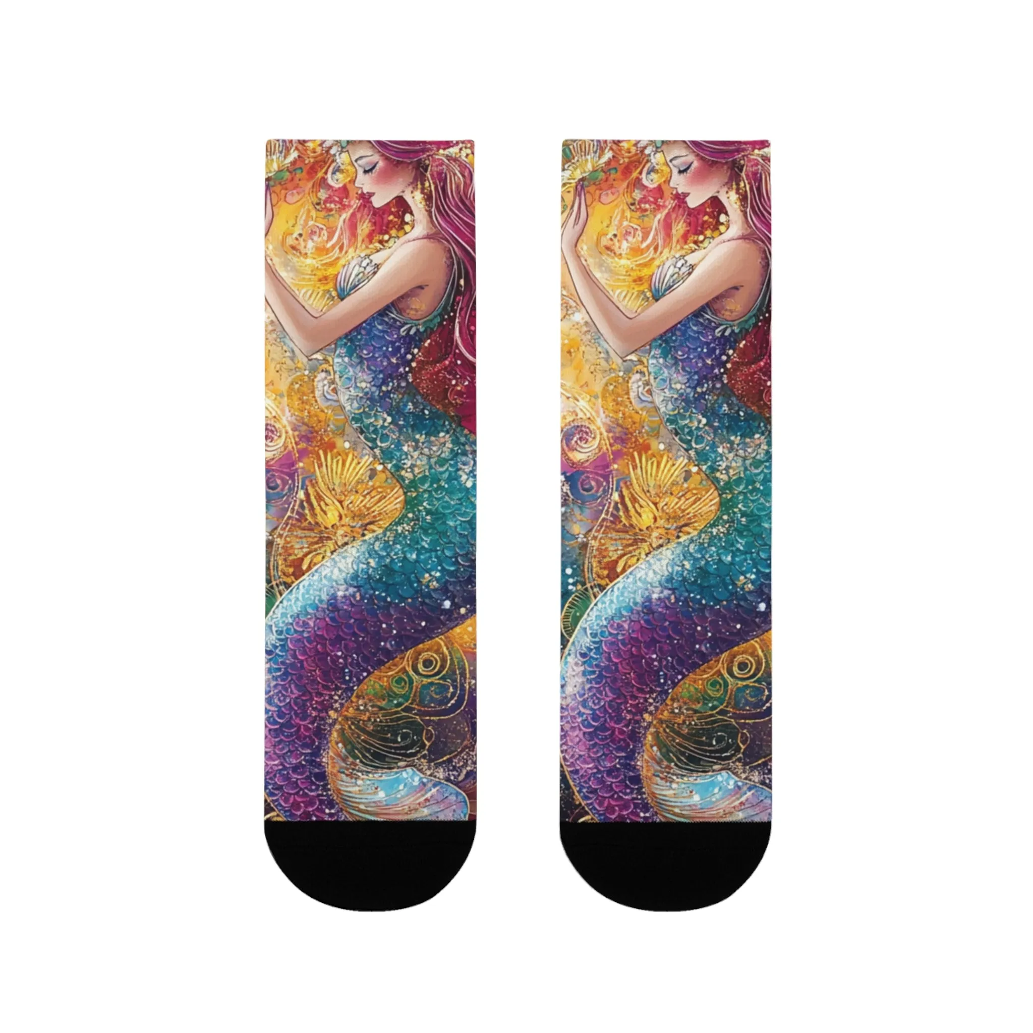 Rainbow Mermaid Dreams: Vibrant Fantasy Socks