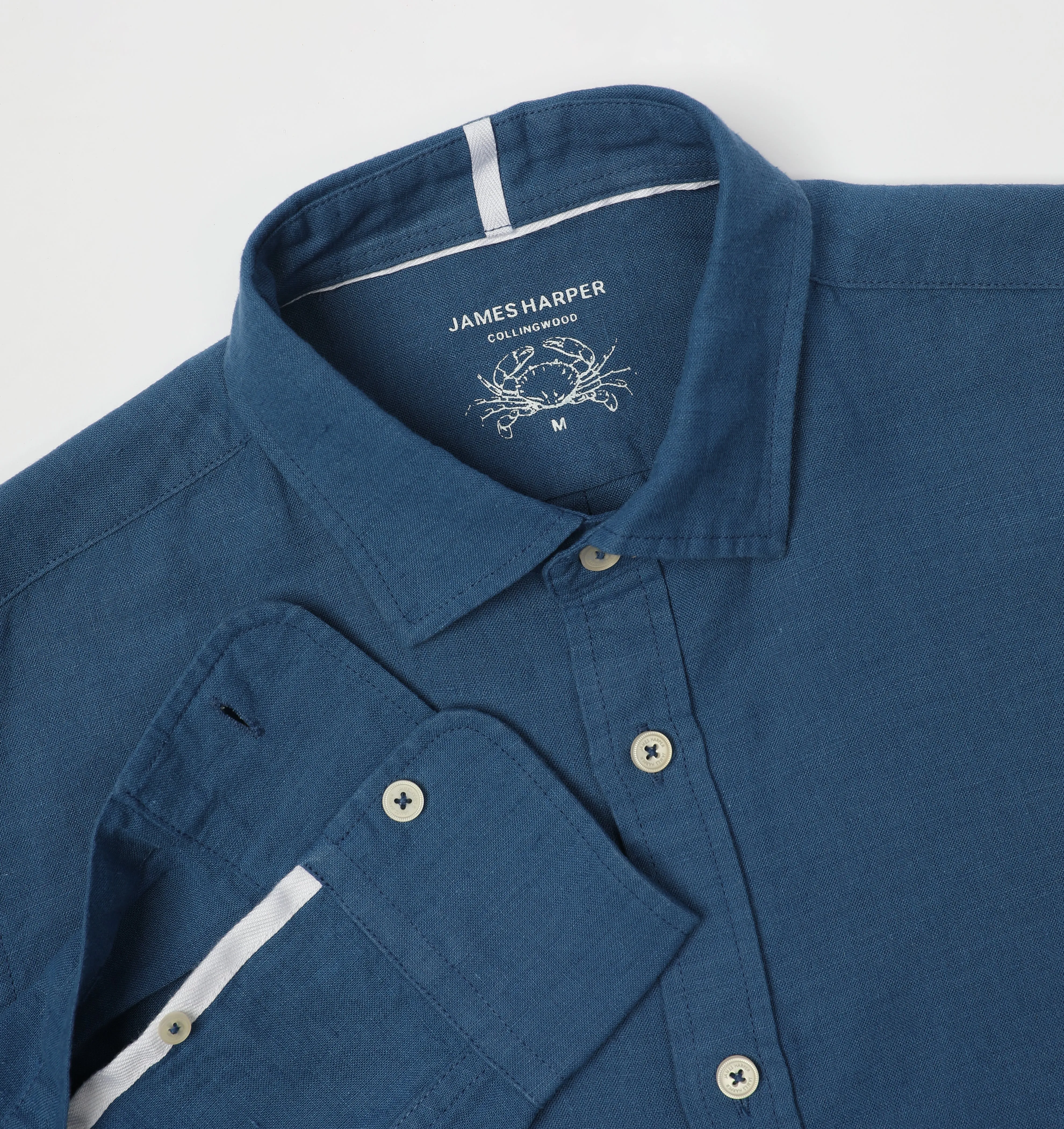 Relaxed Fit French Blue Linen Shirt