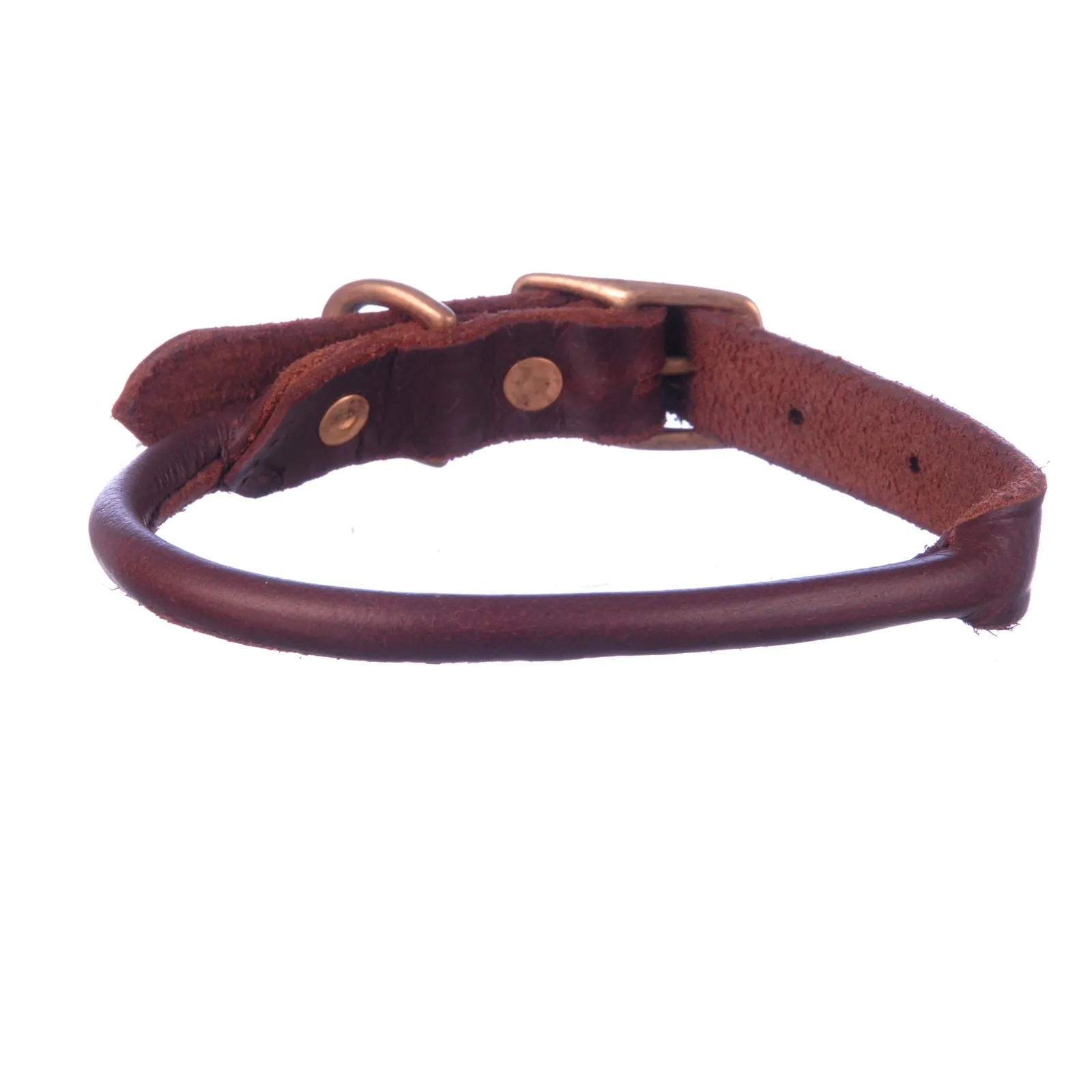 Rolled Leather Dog Collars, 1" x 19"