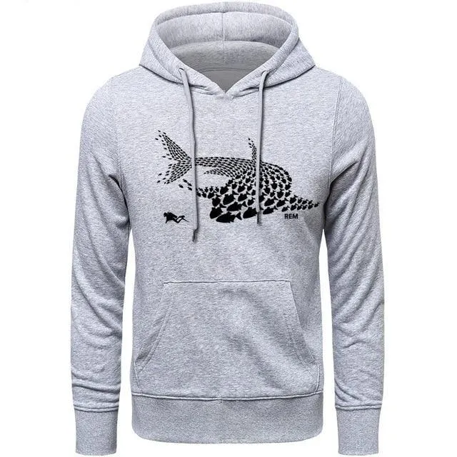 Scuba diving Hoodie Unisex | Shark & Diver Collage