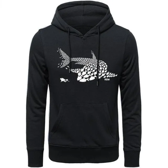 Scuba diving Hoodie Unisex | Shark & Diver Collage