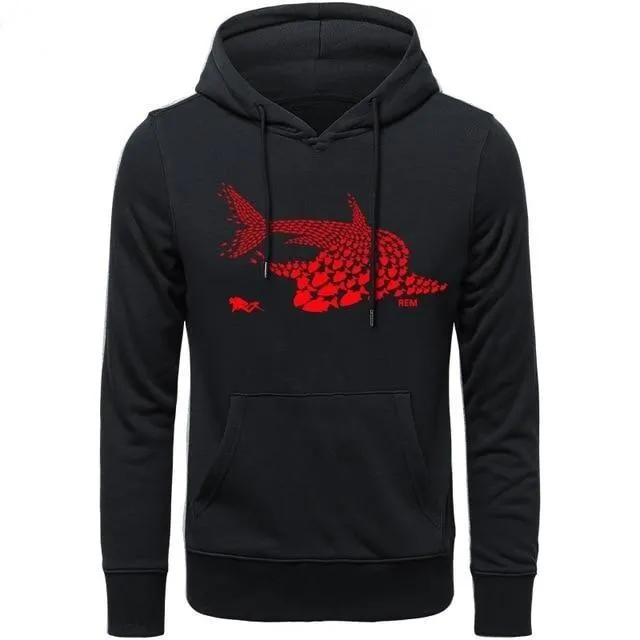 Scuba diving Hoodie Unisex | Shark & Diver Collage