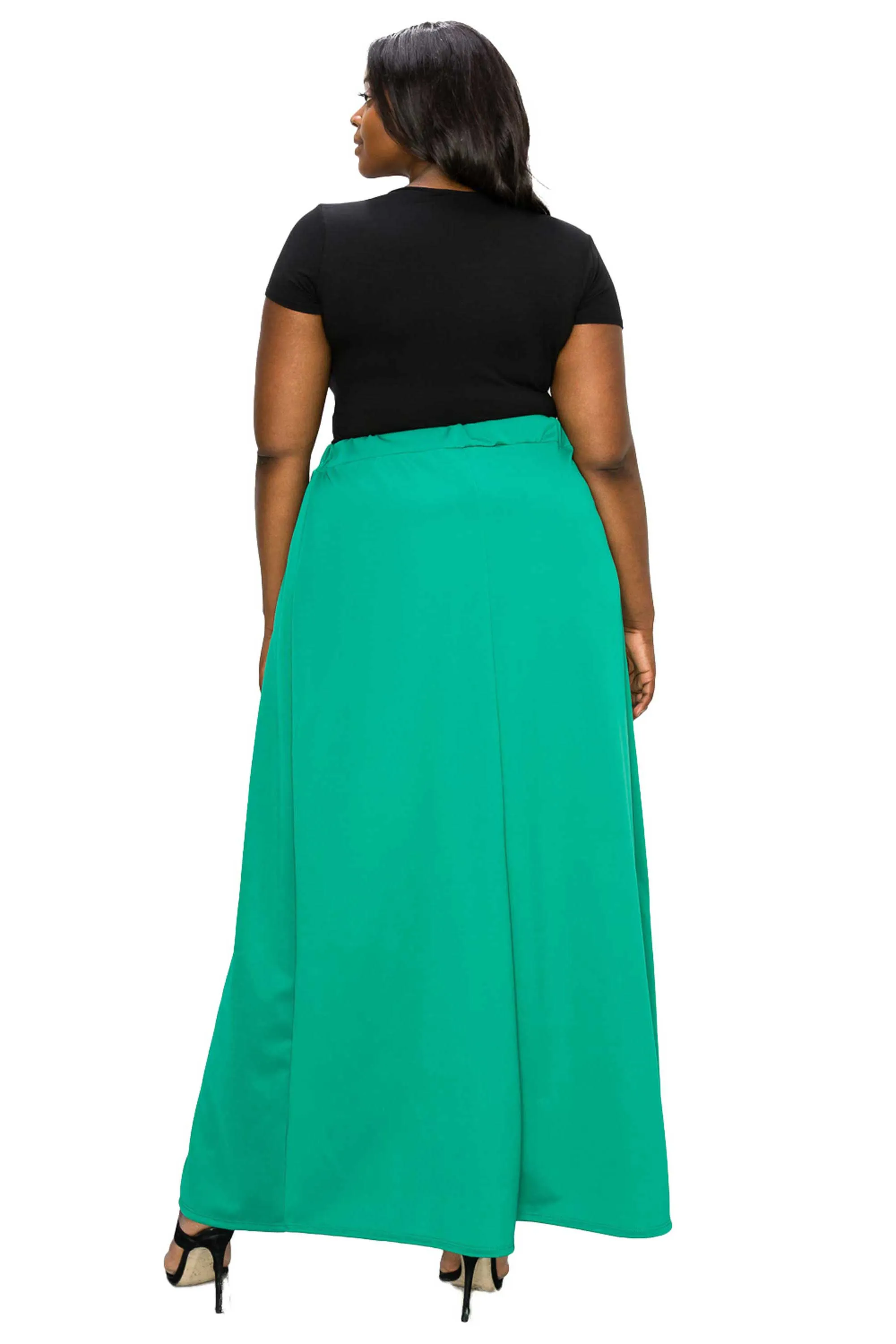 Scuba Wrap Maxi Skirt