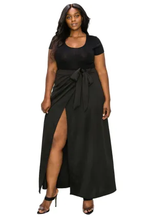 Scuba Wrap Maxi Skirt