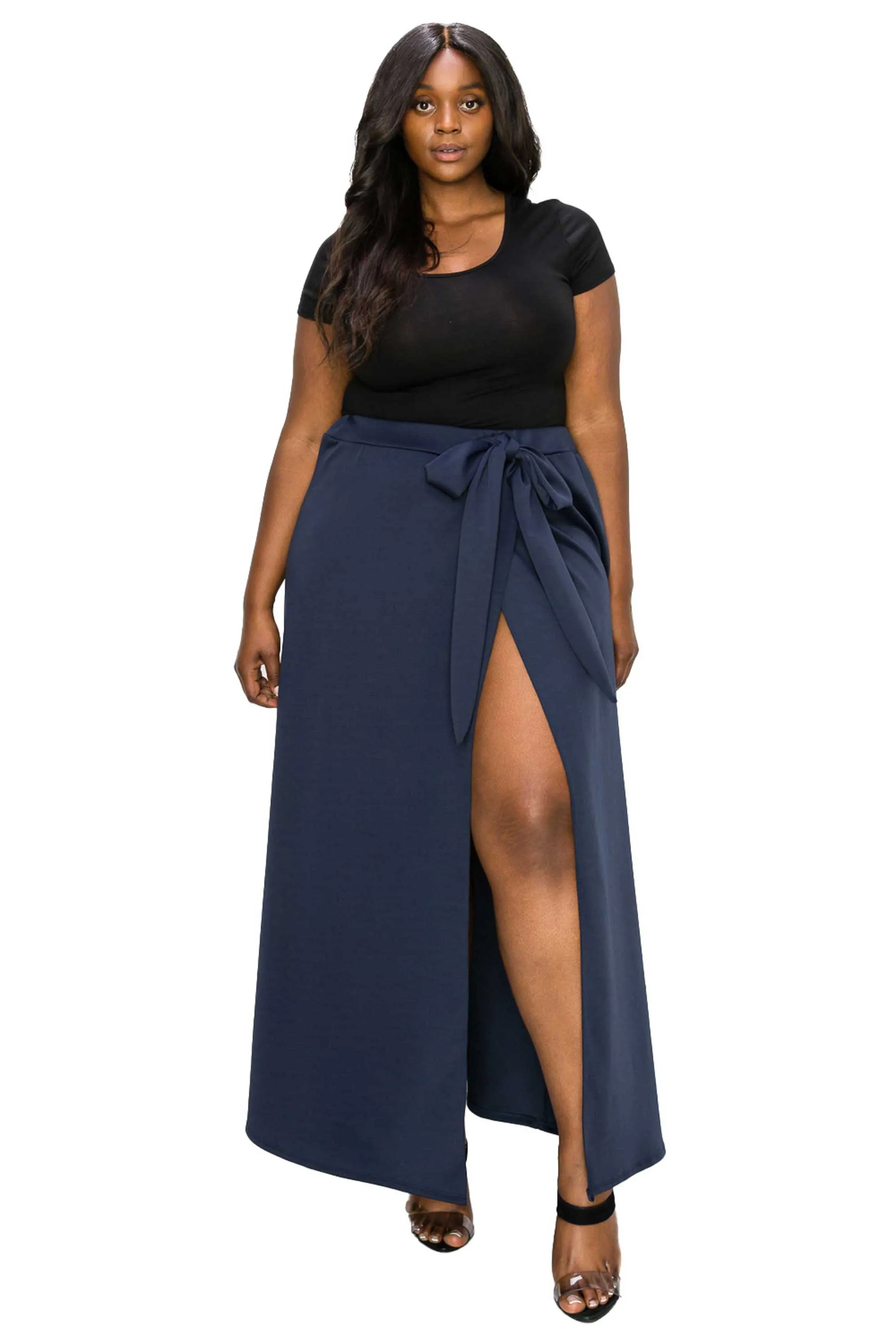 Scuba Wrap Maxi Skirt