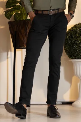 Slim Fit Black Stretchy Chinos - W21 - MC0006R