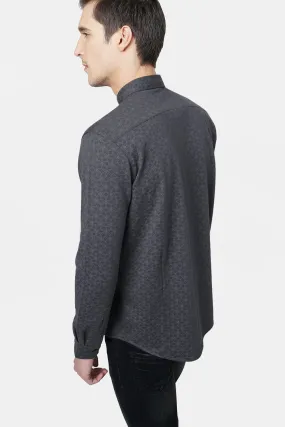 Slim Fit Printed Knitted Shirt