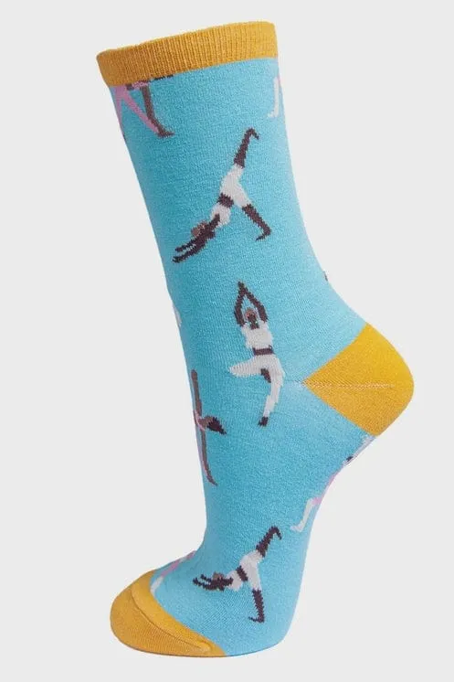 Sock Talk Bamboo Socks Yoga Print