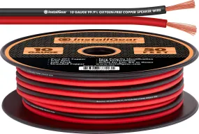 Speaker Wire 10 Gauge - 999% Oxygen-Free Copper (Ofc) - Red/Black (50 Feet