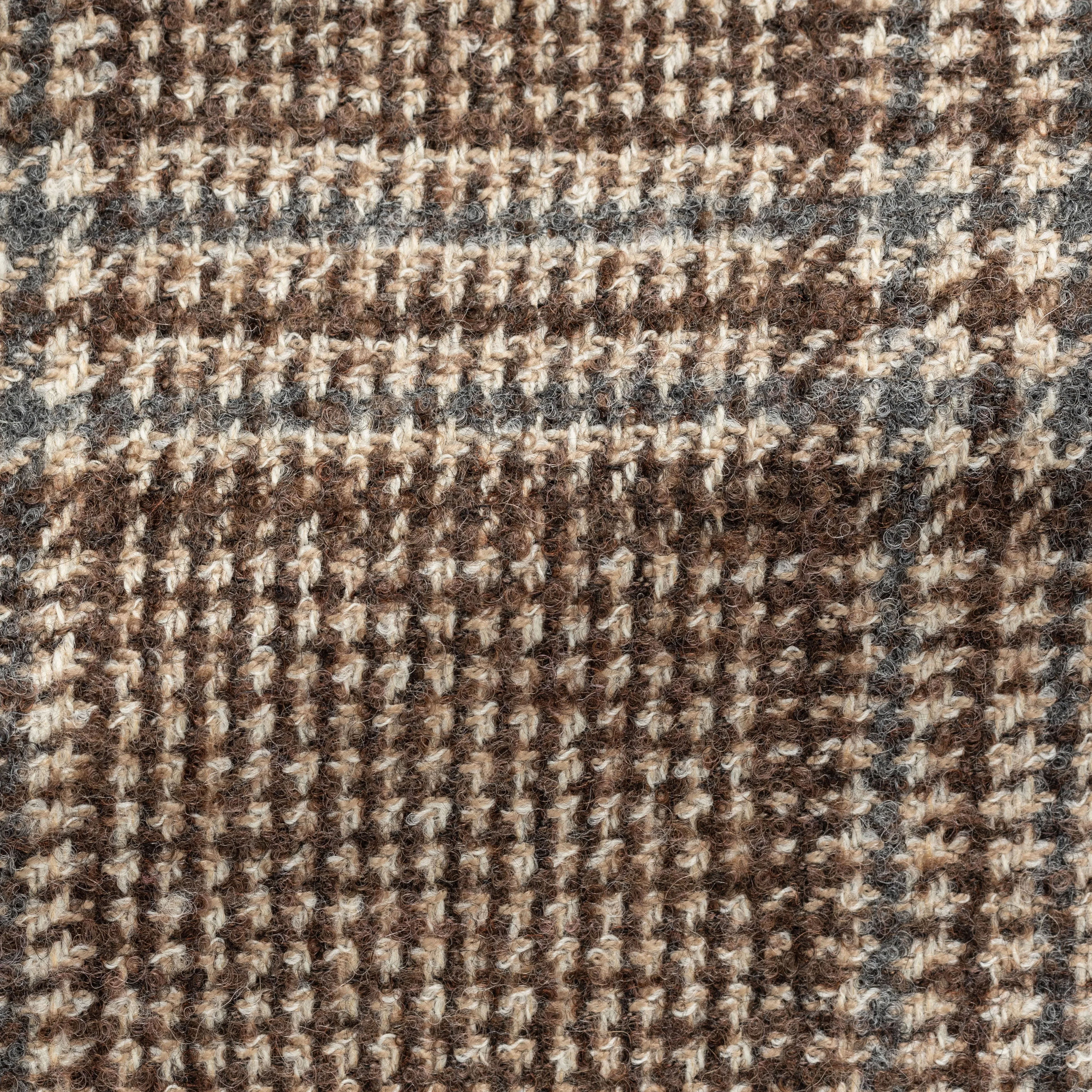 Sport Coat - Mixed Brown-Grey Stretch Wool-Alpaca Blend Glen check 9084