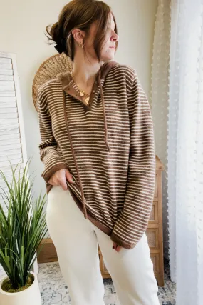 Striped Henley Hoodie