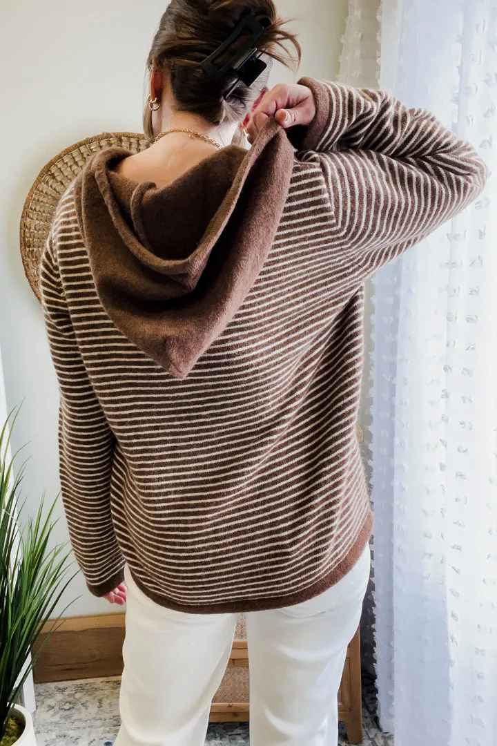 Striped Henley Hoodie