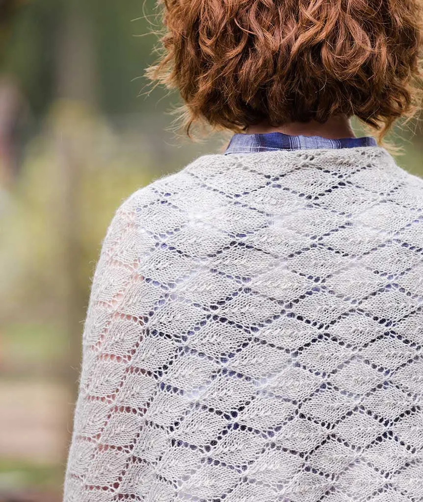 Tea Leaf Lace Shawl Using Isager Alpaca 2