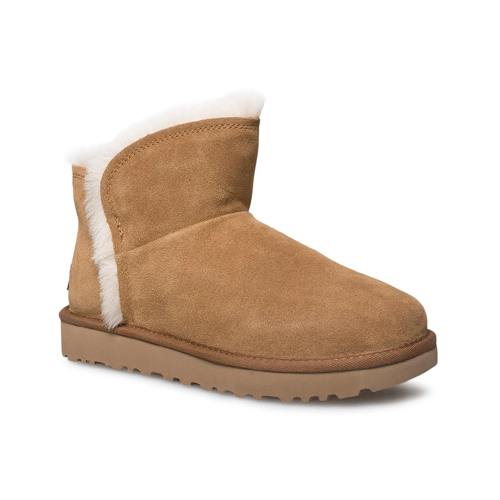 UGG Classic Mini Fluff High Low Chestnut Boots - Women's