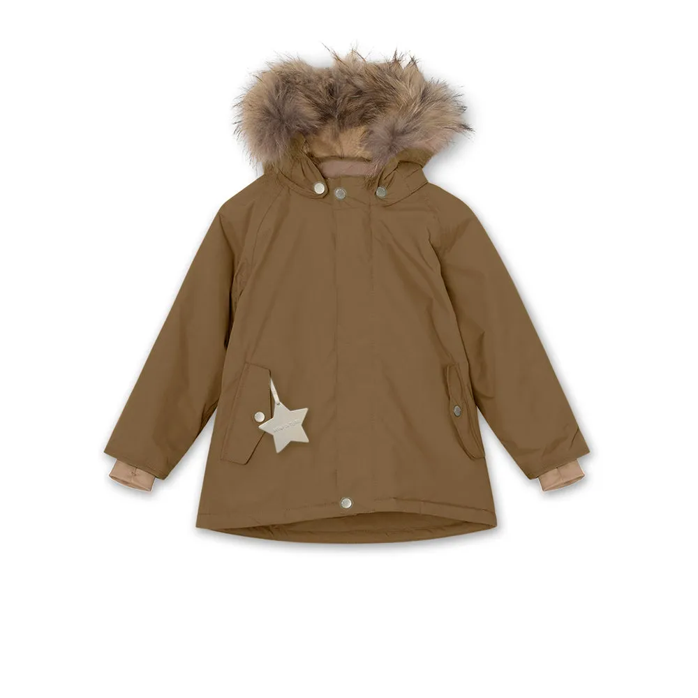 Wally Fleece Lined Winter Jacket Fur. GRS Wood