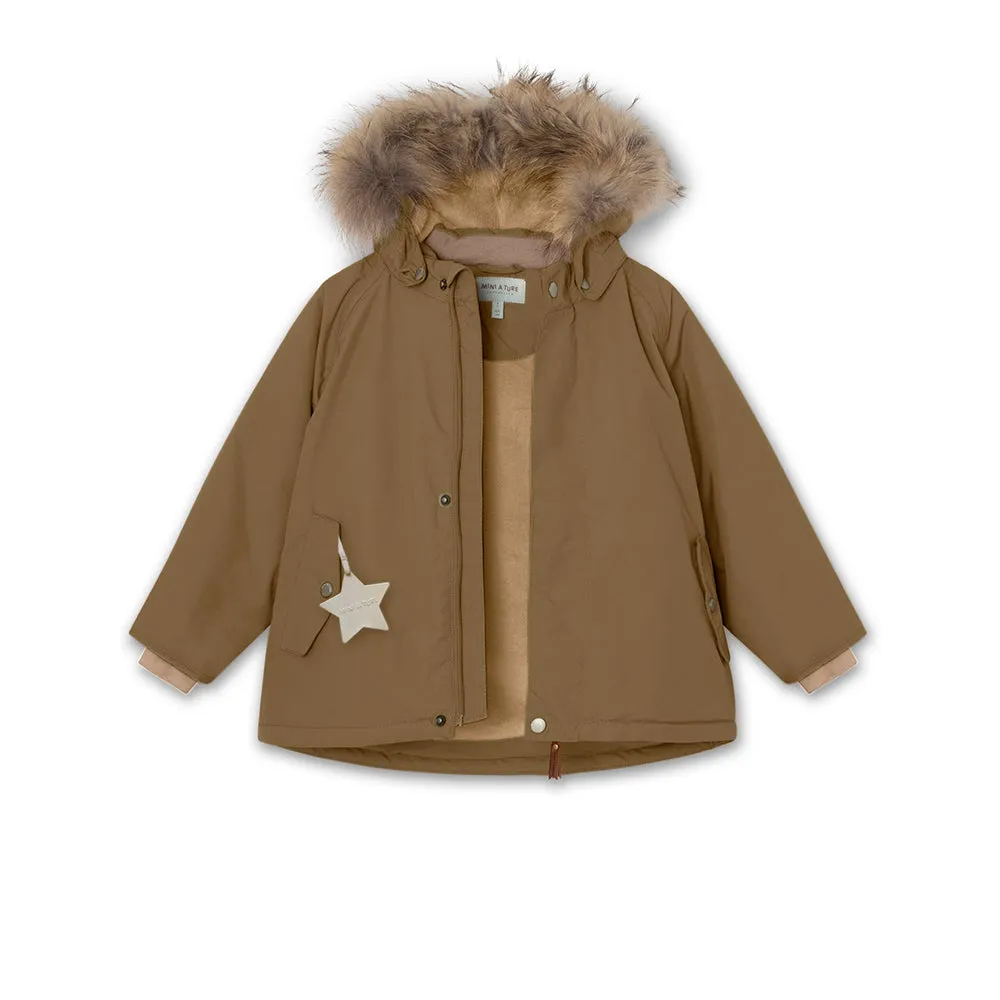 Wally Fleece Lined Winter Jacket Fur. GRS Wood