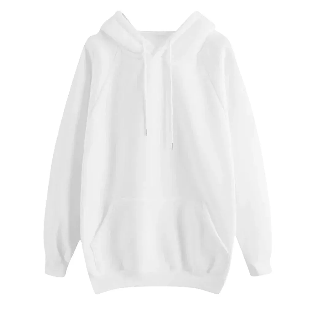 Women's Casual Solid Hoodie With Pockets