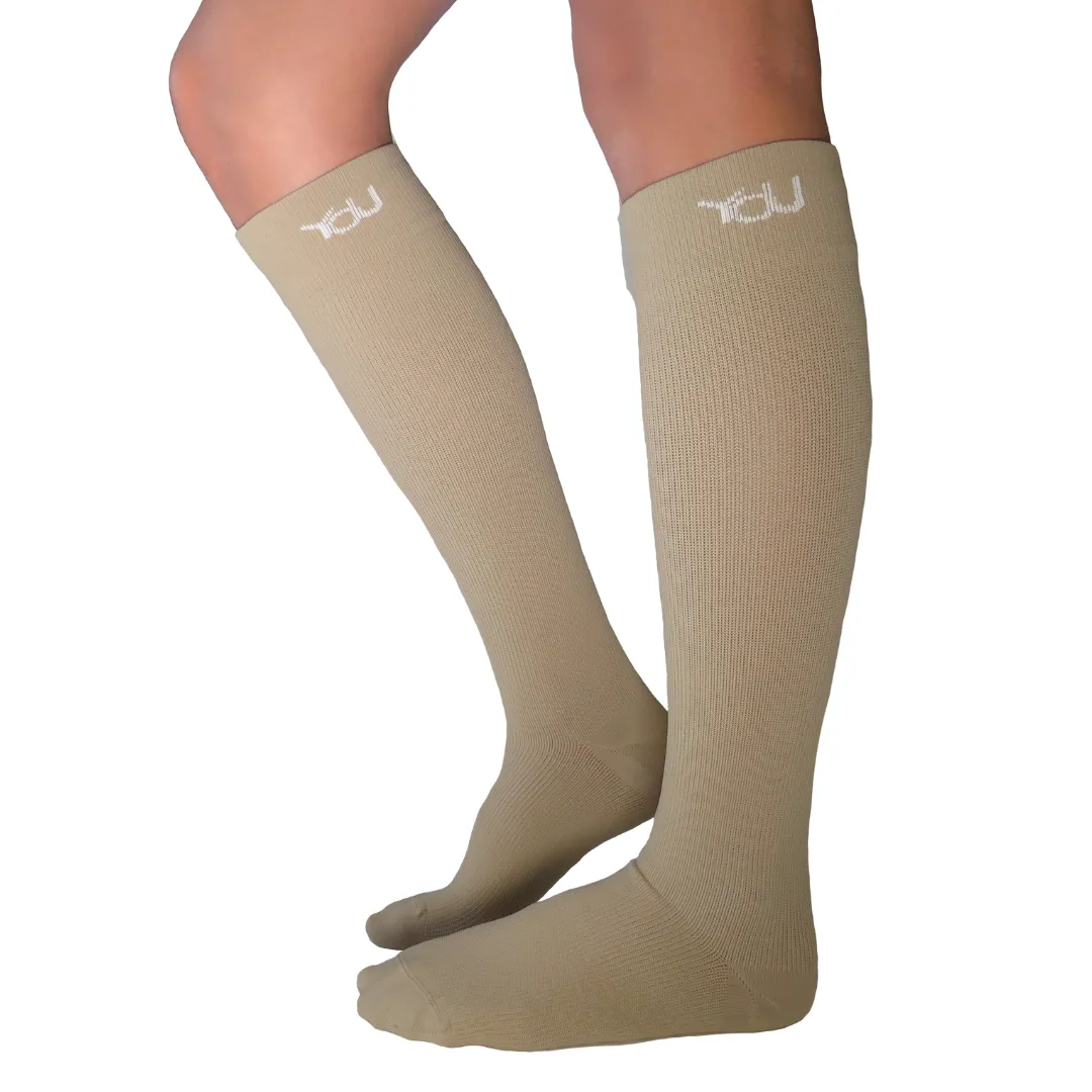 YoU Compression® Coffee Knee High •Travel & Sport 15-20 mmHg Compression